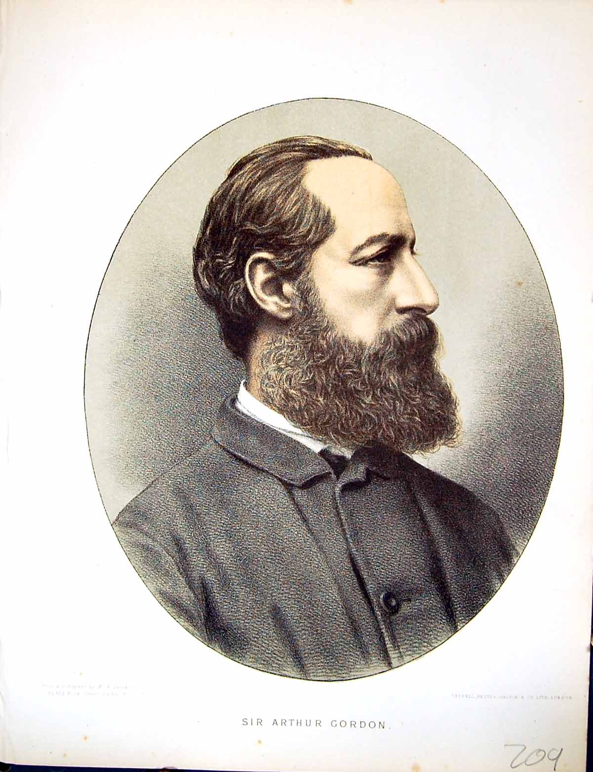 Old Antique Print Cassell Petter Galpin C1880 Sir Arthur Hamilton Gordon 19th