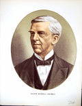 Antique Old Print Cassell Petter Galpin C1880 Portrait Oliver Wendell Holmes