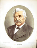 Old Print Cassell Petter Galpin C1880 Portrait Vicomte Ferdinand Lesseps 19th