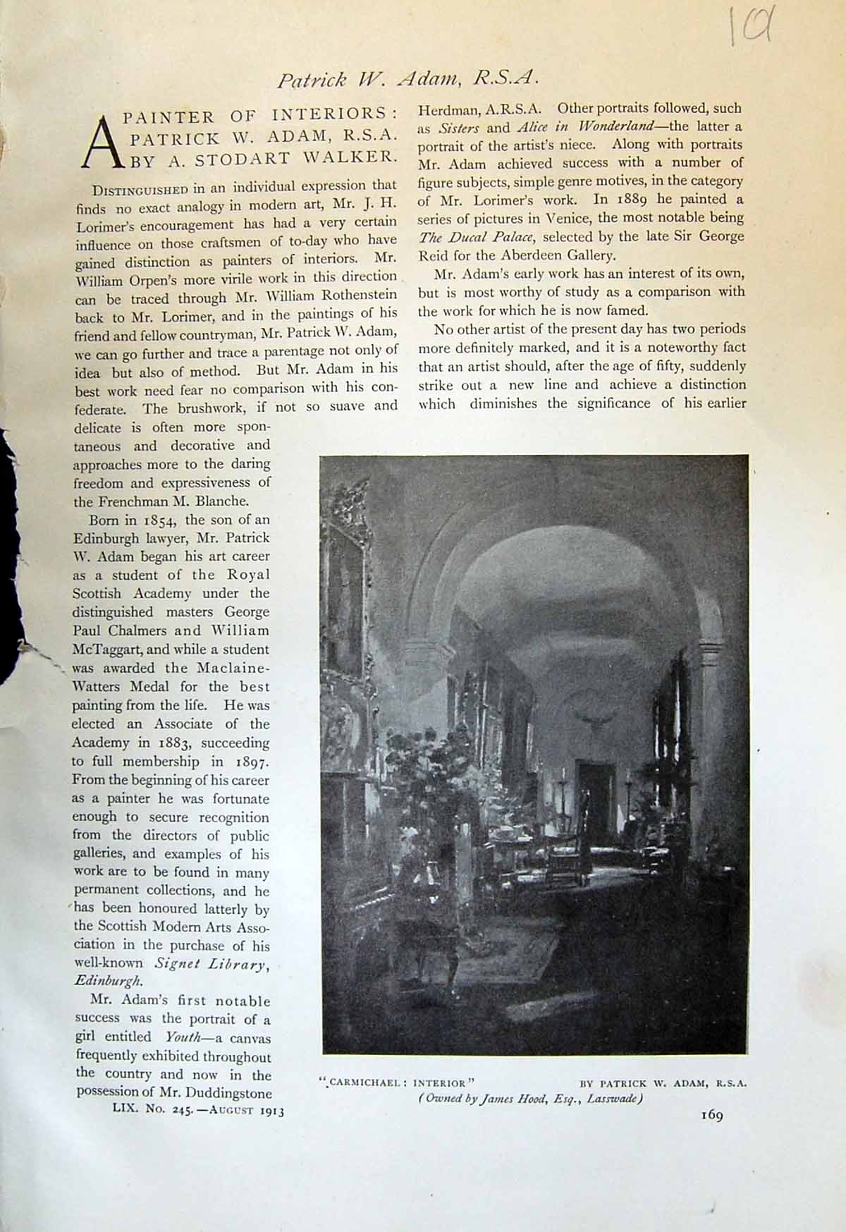 Old Carmichael Interior Patrick Adam Dinner Table Ardilea Berwick 191 20th