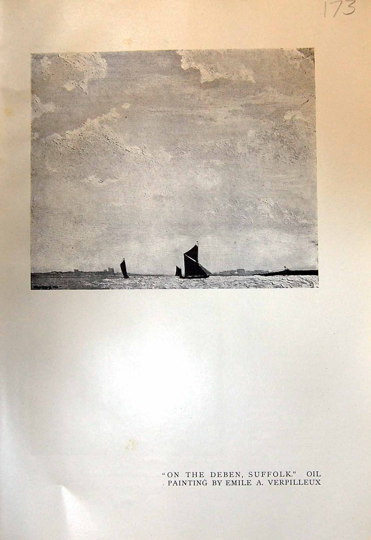 Old Print Deben Suffolk Emile Verpilleux 1913 St. Paul'S Cathedral London 20th