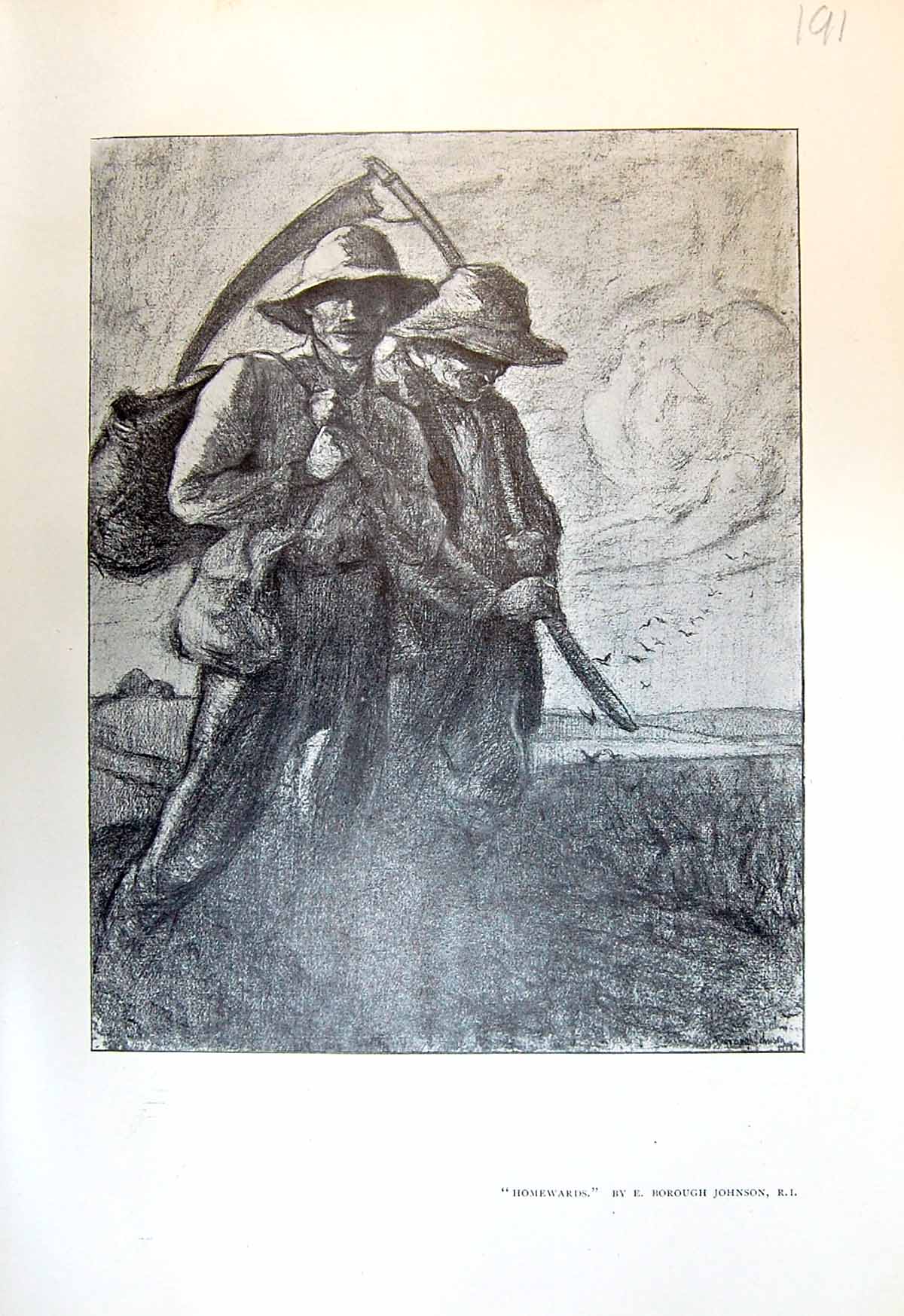 Old Farmers Agriculture Homewards Johnson 1913 Dutch Girls Ringing Fe 20th