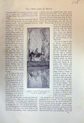 Old Antique Print Viga Canal Mexico Wood-Helen Hyde Mexican Rebecca 1913 20th