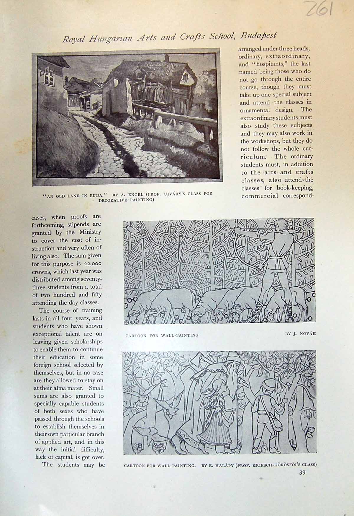Old Lane Buda Engel Wall Painting Novak Halapy Garden Gate Kemeny Maj