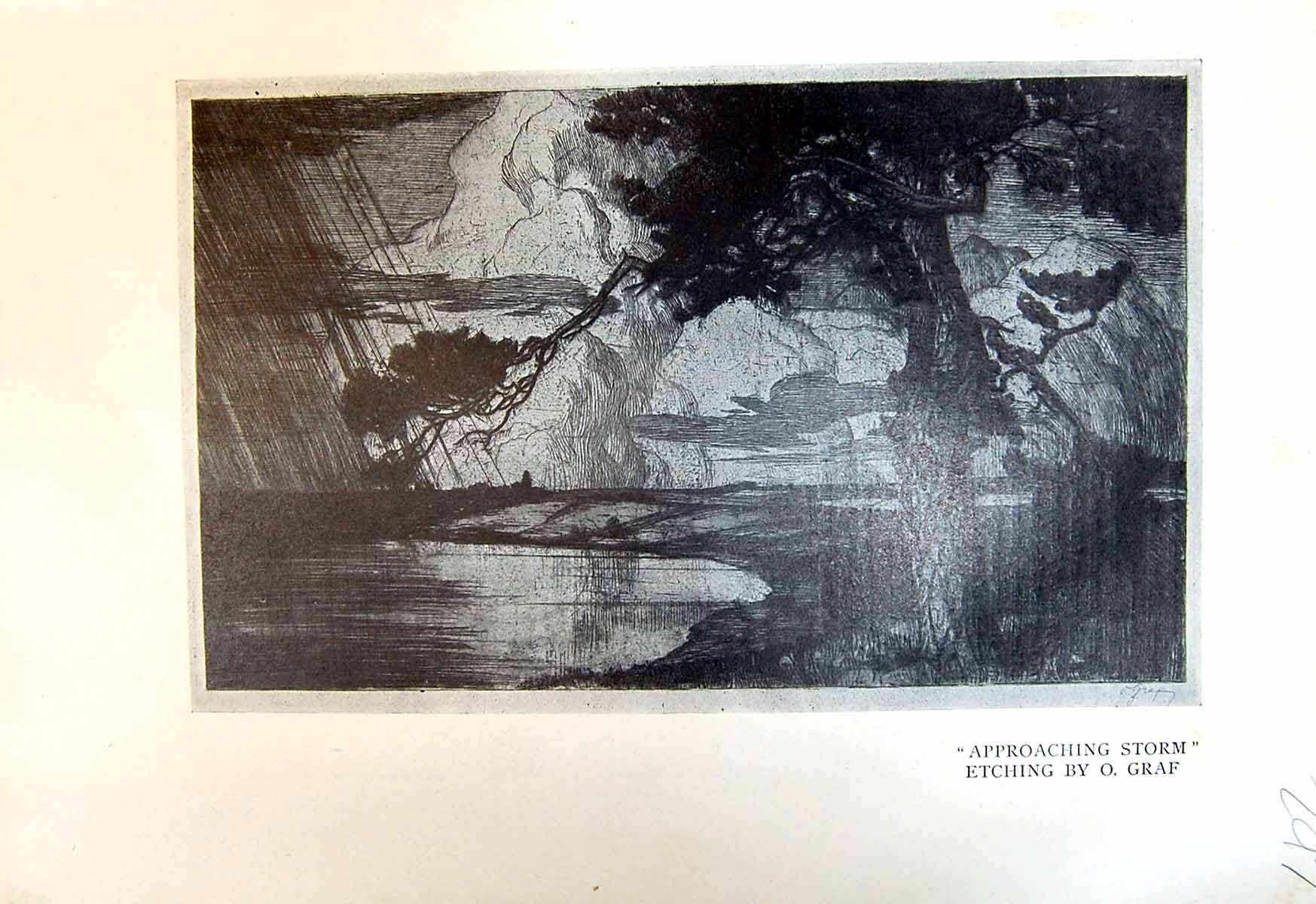 Old Weather Approaching Storm Graf 1913 Church Henry Wilson Ghent Exh 20th