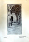 Old Print Burgos Cathedral Synge 1913 Edinburgh Salisbury Crags Scotland 20th