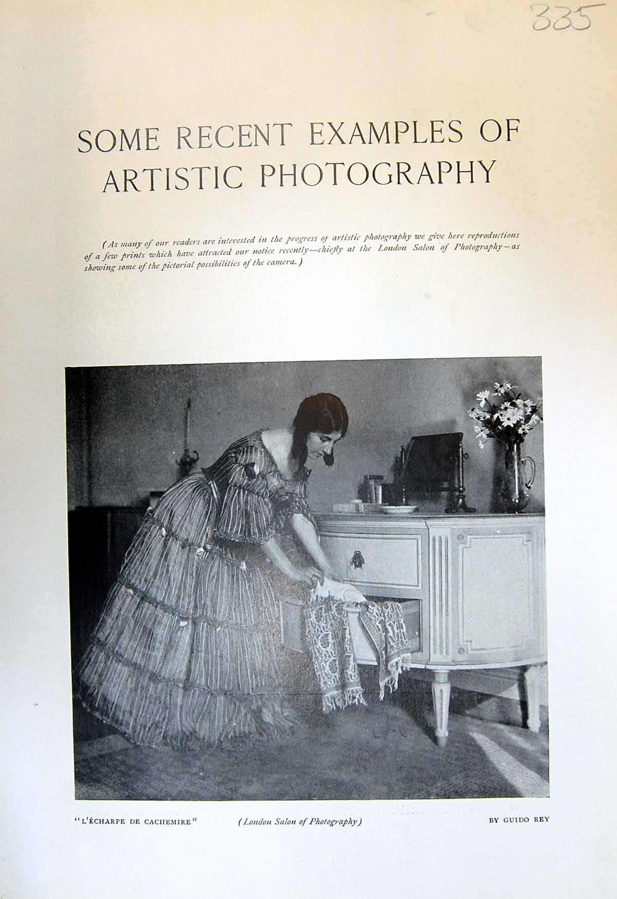 Old L'Echarpe Cachemire Lady Rey 1913 Romance Talking Rudolf Duhrkoop 20th