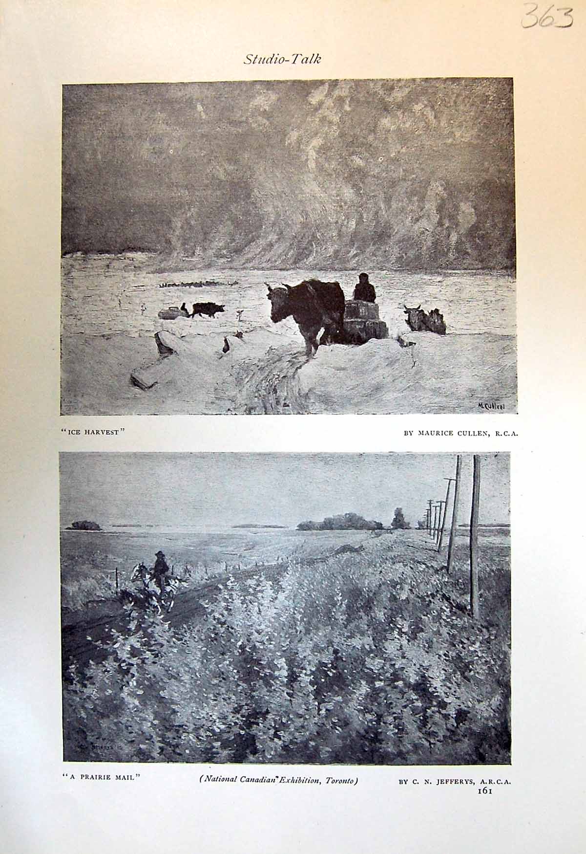 Old Ice Harvest Cullen Prairie Mail Jefferys 1913 Young England Power 20th