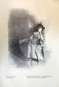 Old Young Girl Firelight Lithographic Walter West 1913 Book Kuck Poco 20th