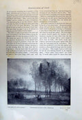 Antique Old Print Landscape Souvenir D'Avray Corot Valley Seine Rouen 1913 20th