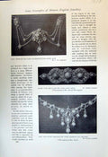 Antique Print English Jewellery Kirkman Ramsay Necklace Pendant Cross 1913 20th