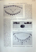Old Print English Jewellery Awdry Bracelet Eadie Price Opals Brooch 1913 20th