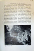 Original Old Antique Print Lane Oasis Gabes Lehnert Desert Tunis Camels 1913