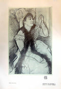 Original Old Antique Print Portrait Madame X Lady Woman Edgar Degas 1913 20th