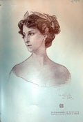 Original Old Antique Print Portrait Duchess Portland Philip Laszlo Colour 1913