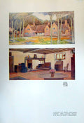 Antique Old Print House Wood Entrance Front Living Room Scott Architect 1913