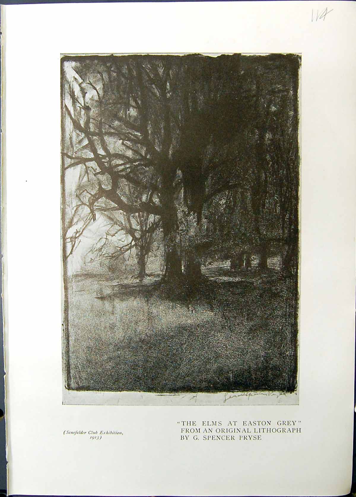 Old Elms Trees Easton Grey Pryse Back-Door Lithograph Ernest Jackson