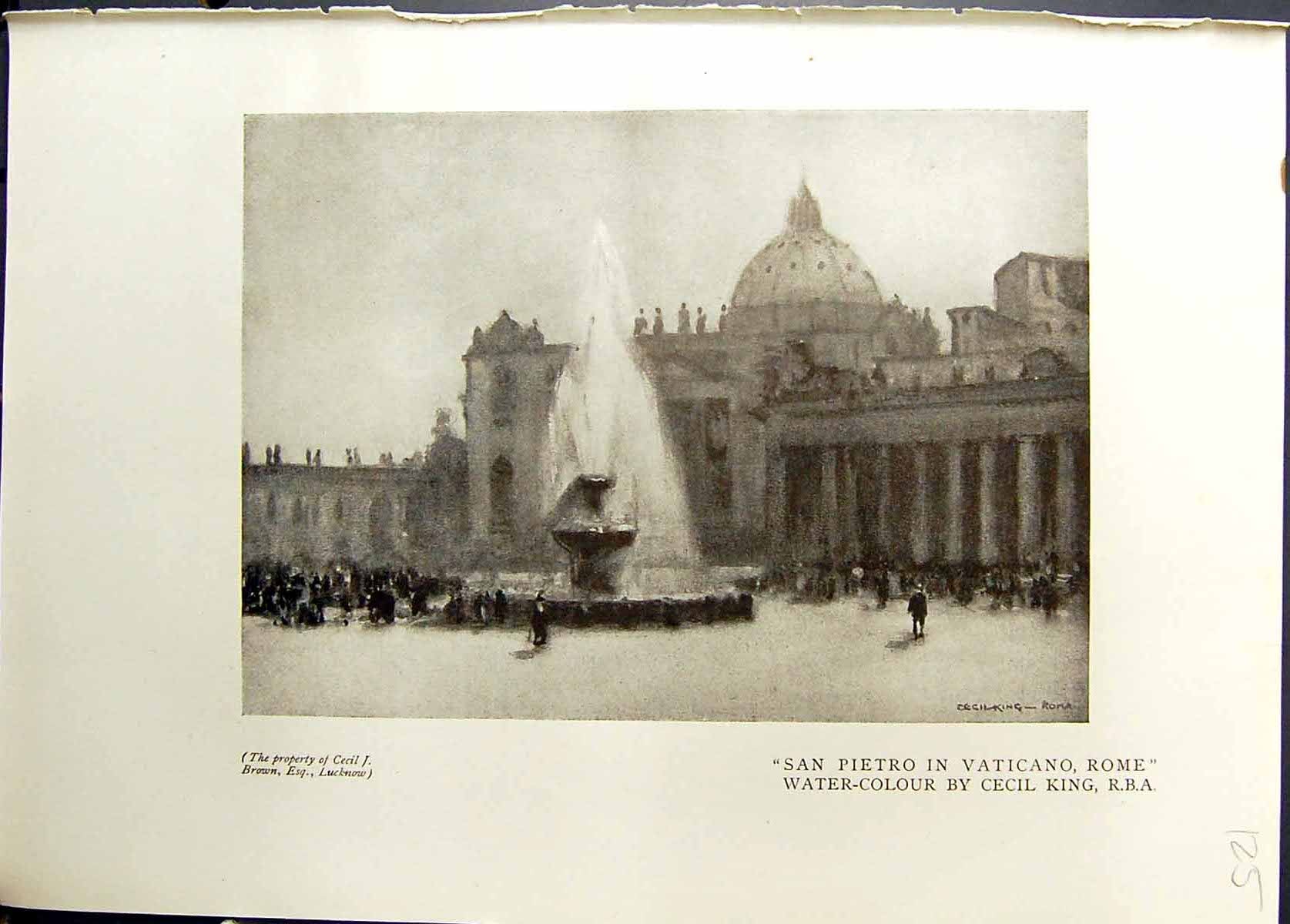 Old Studio 1911 San Pietro Vaticano Rome Cecil King Kasbah Tangier No 20th