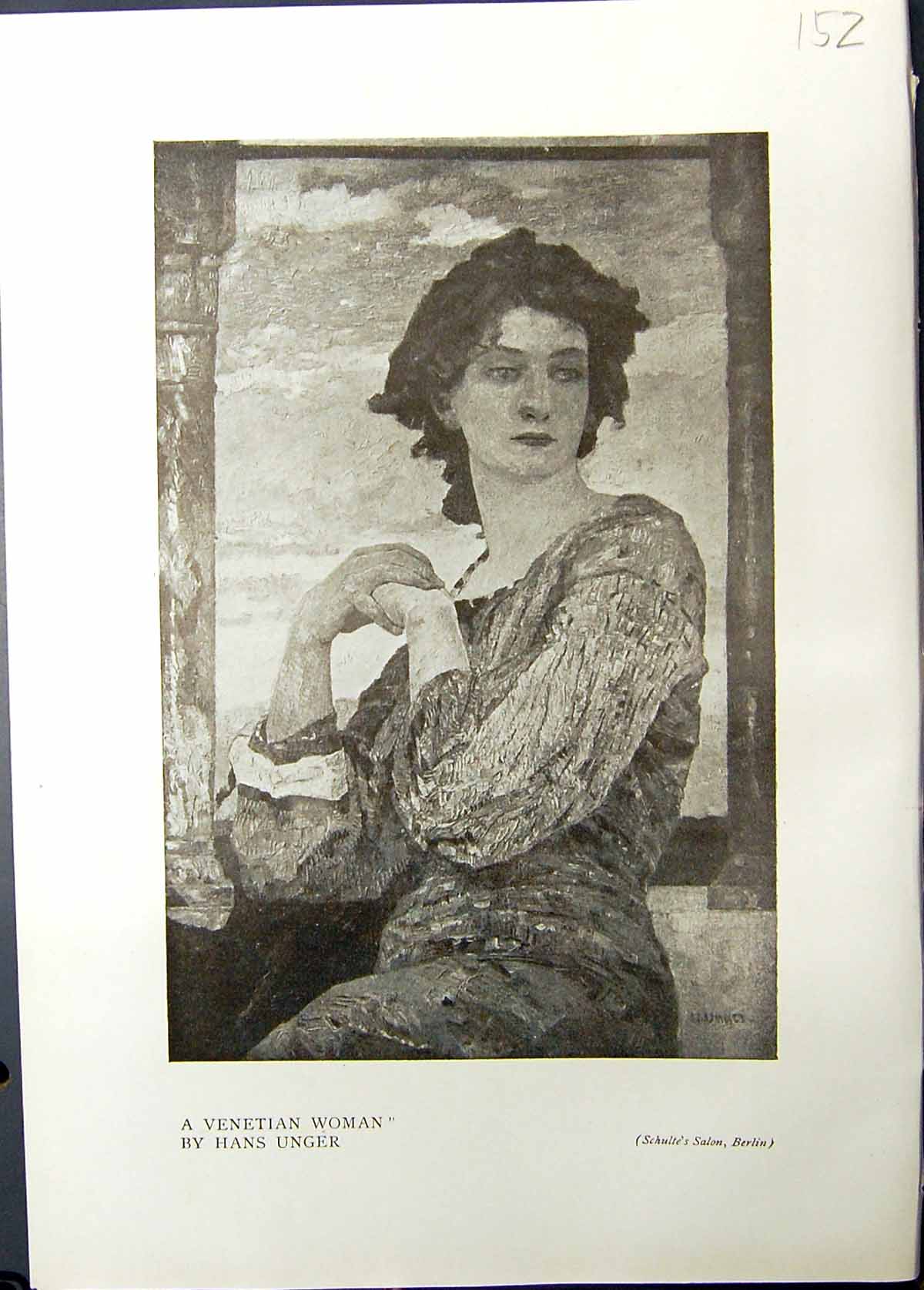 Old Studio 1911 Venetian Woman Hans Unger Reverie Naked Lady Schulte 20th