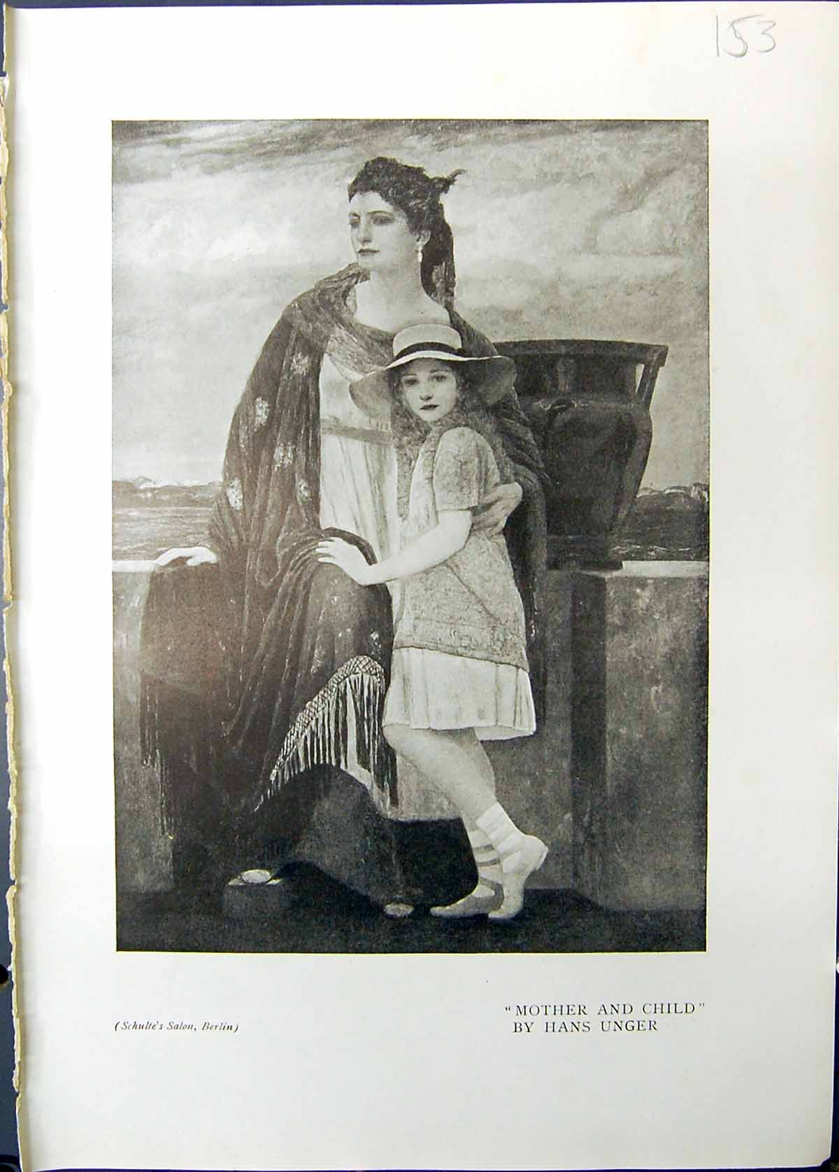 Old Studio 1911 Mother Child Hans Unger Storm Downs Antonie Ritzerow 20th