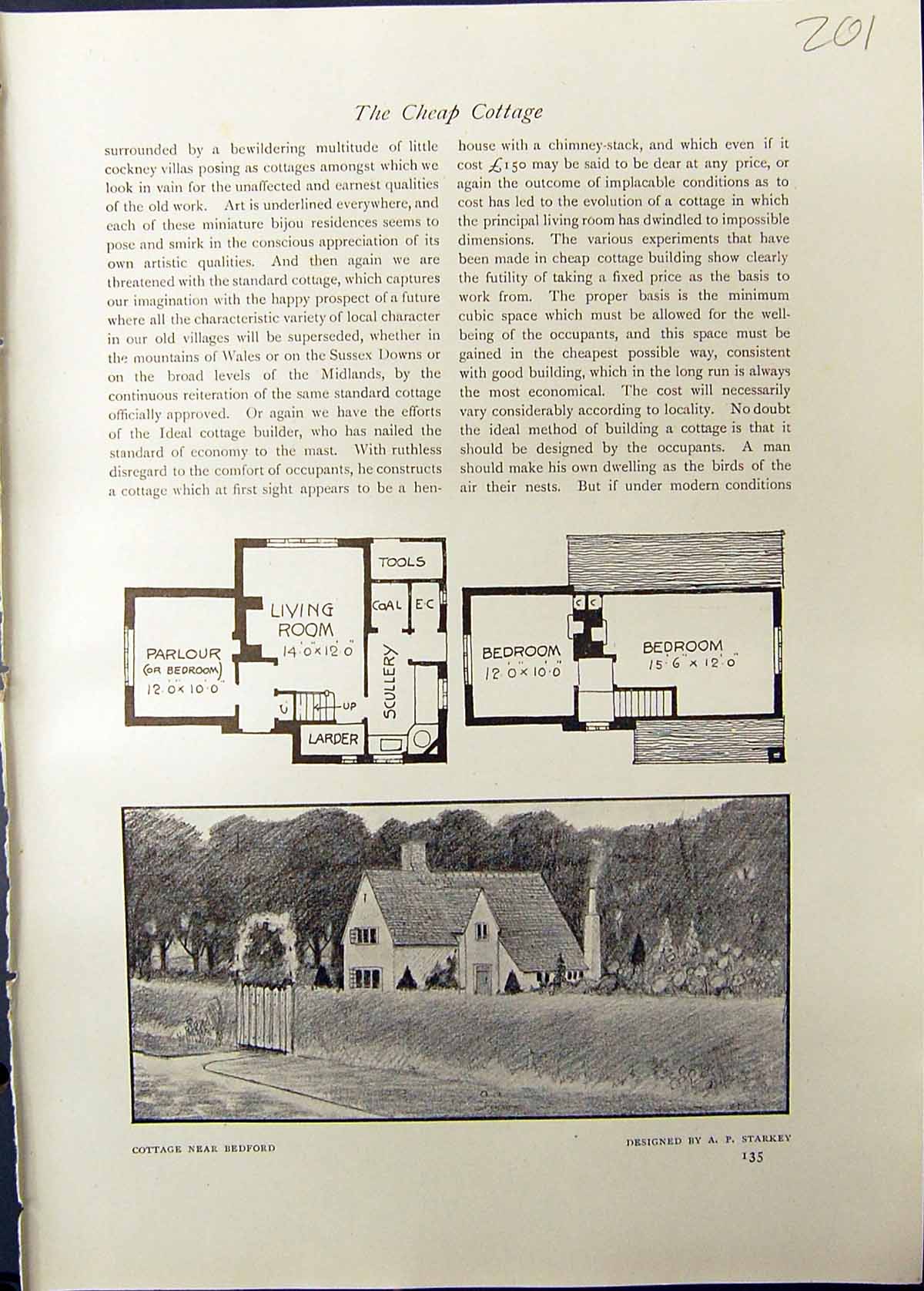 Old Studio 1911 Cottage Architecture Starkey Plan South Wales Baillie 20th