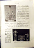 Old Studio 1911 Cruet Stand Silver Werkstatte Crystal Goblets Gurtler 20th
