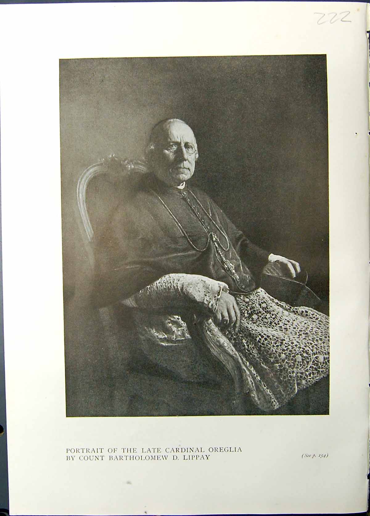 Old Studio 1911 Cardinal Oreglia Bartholomew Batik Shawl Petter Segen 20th