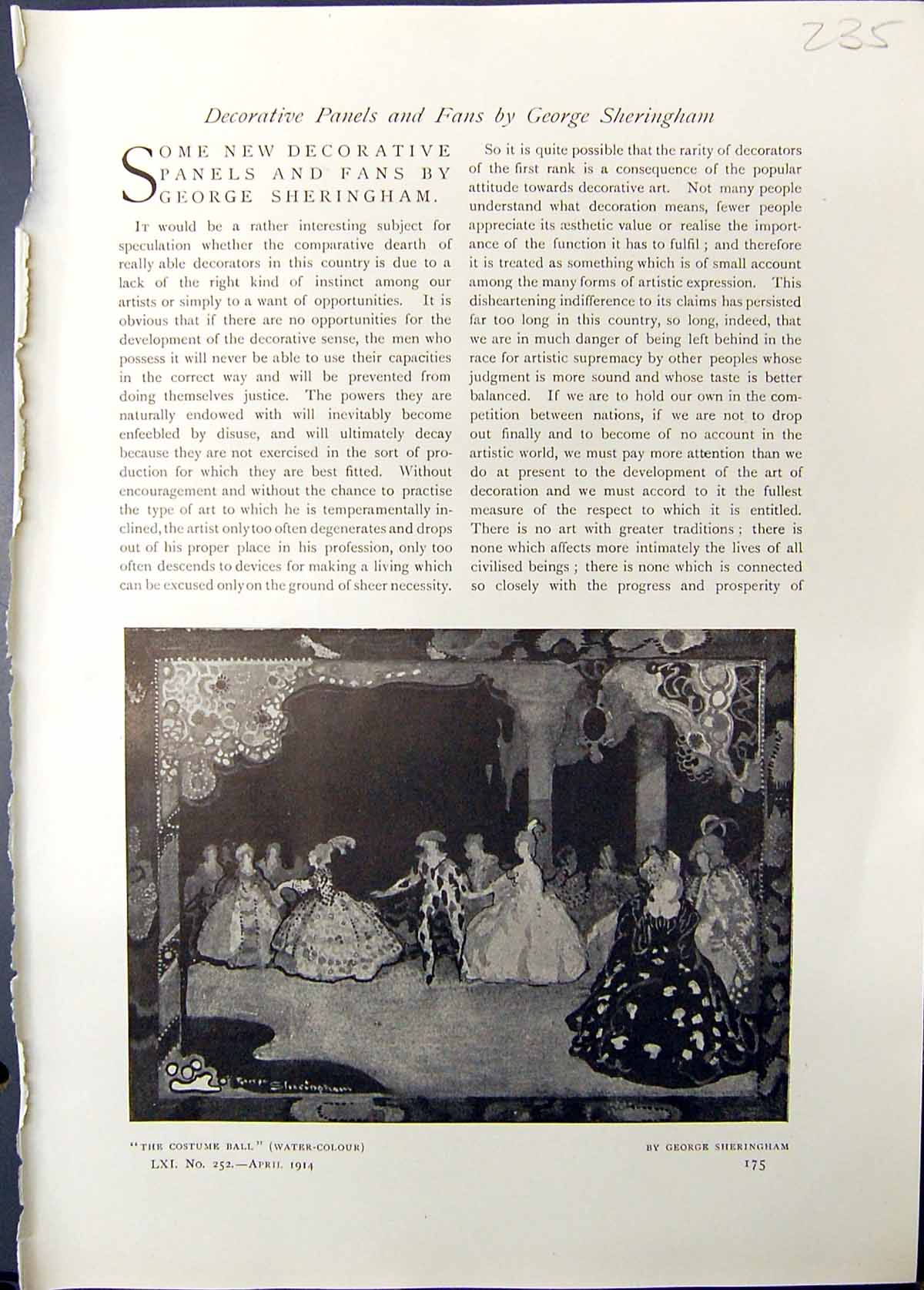 Old 1911 Costume Ball Sheringham Decorative Panel Geraints Journey Ge 20th