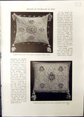 Old 1911 Needlework Italy Cushion Maraini Rieti Umbria Coverlet Bolog 20th
