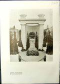 Old Antique Print Studio 1911 Grave Monument Hans Dammann Familie Hansen 20th