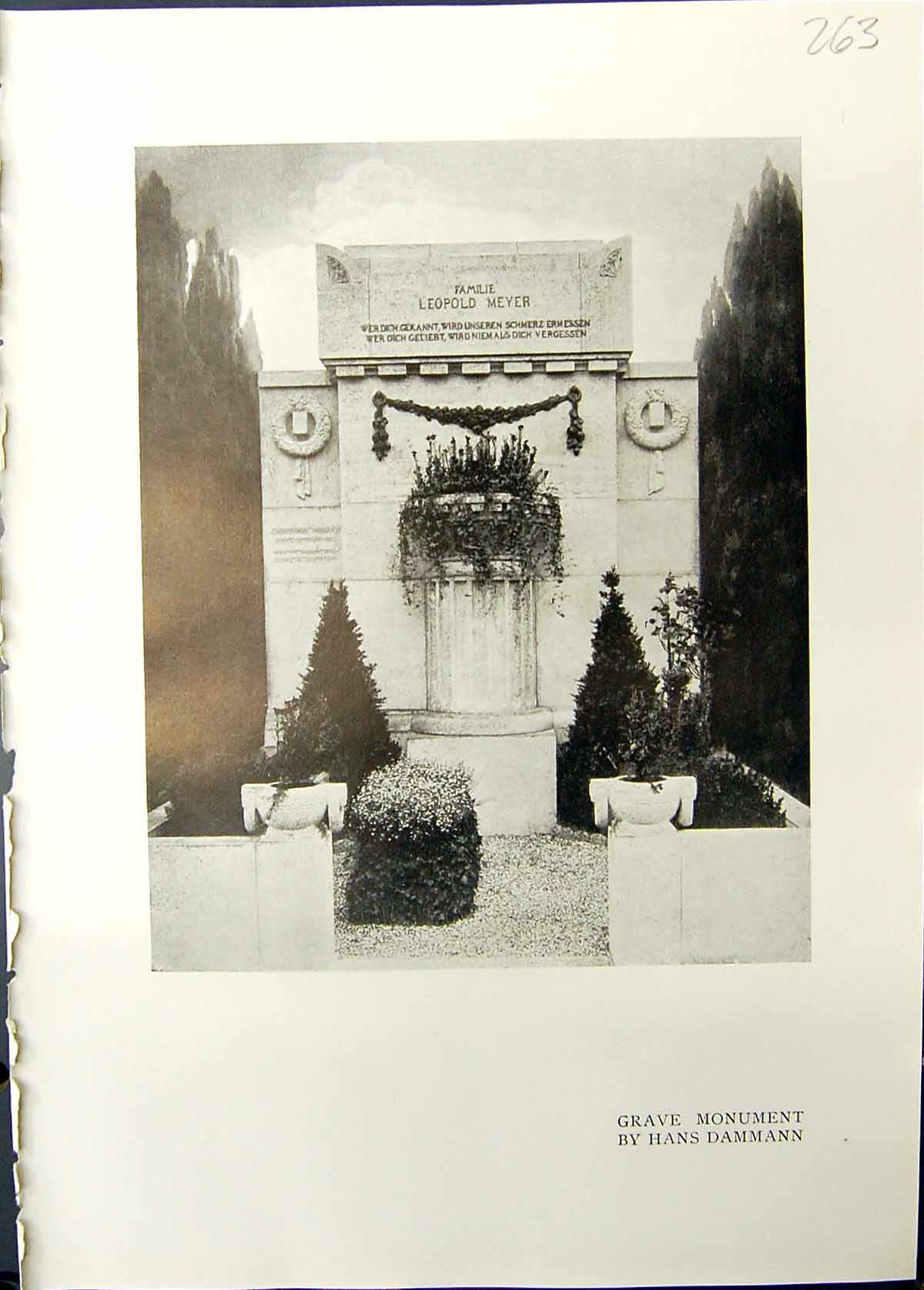 Antique Print Grave Monument Hans Dammann Reichstein Churchyard Studio 1911