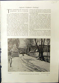 Old Studio 1911 Winter Street Scene Augustus Koopman Parting World Bo 20th