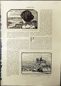 Old 1911 Notre Dame Wood Engraving Alfred Latour Tete Pril Autumn For 20th