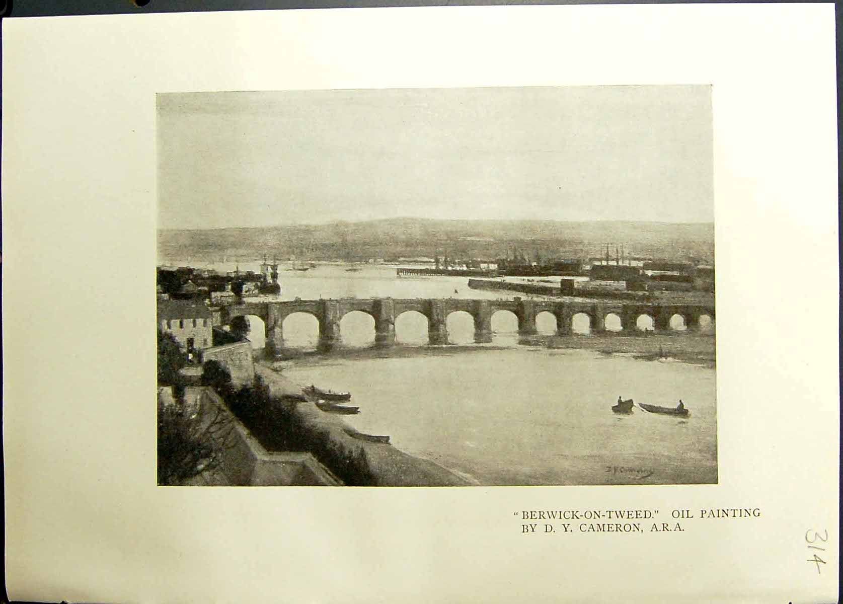 Old Studio 1911 Berwick-On-Tweed River Cameron Blackpool Valley Rye L 20th