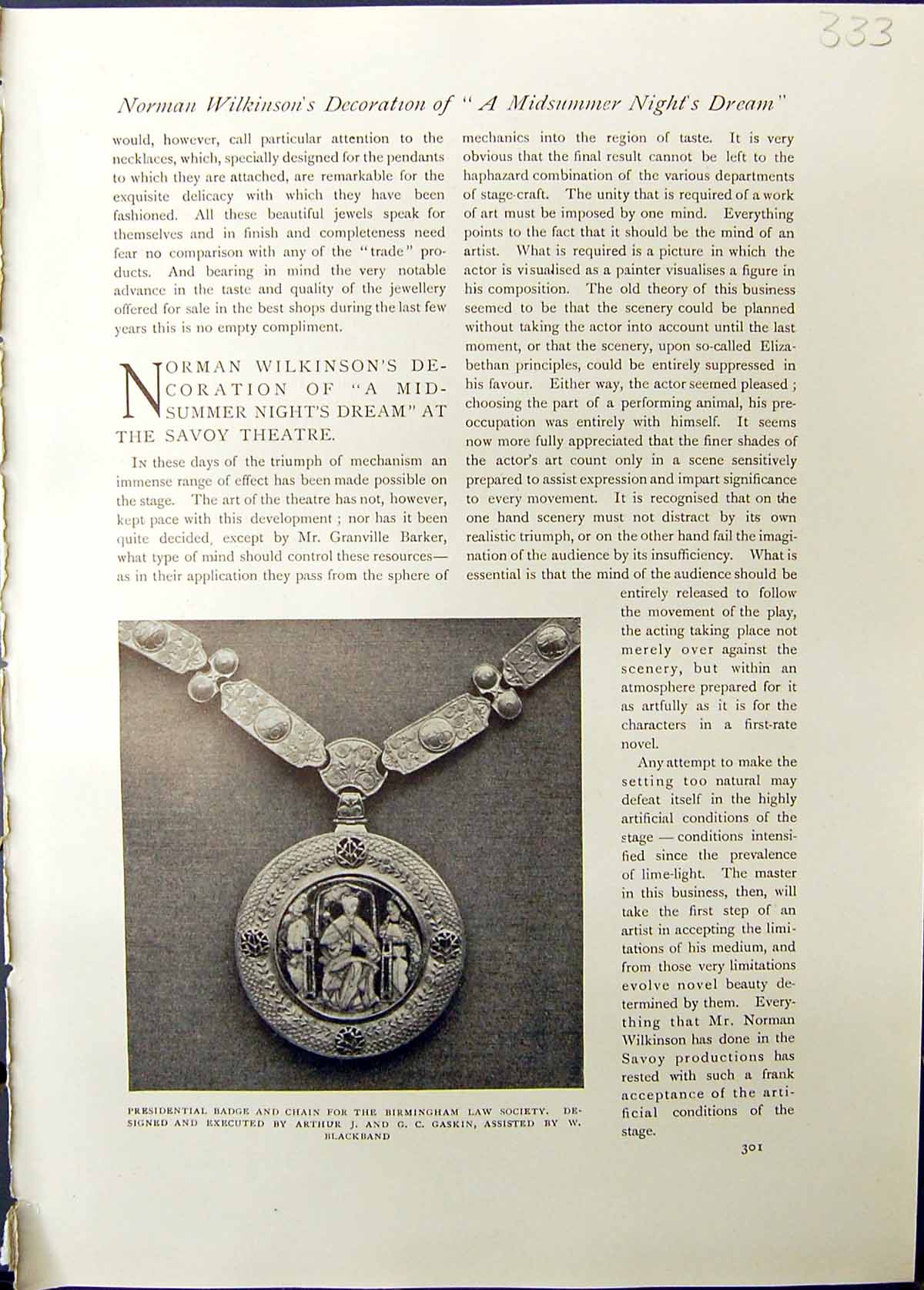 Old Presidential Badge Chain Birmingham Law Society Gaskin Oberon Dem