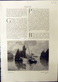 Old Print Studio 1911 Vieux Port Boats Vauthrin Hermes Bust Wandschneider 20th