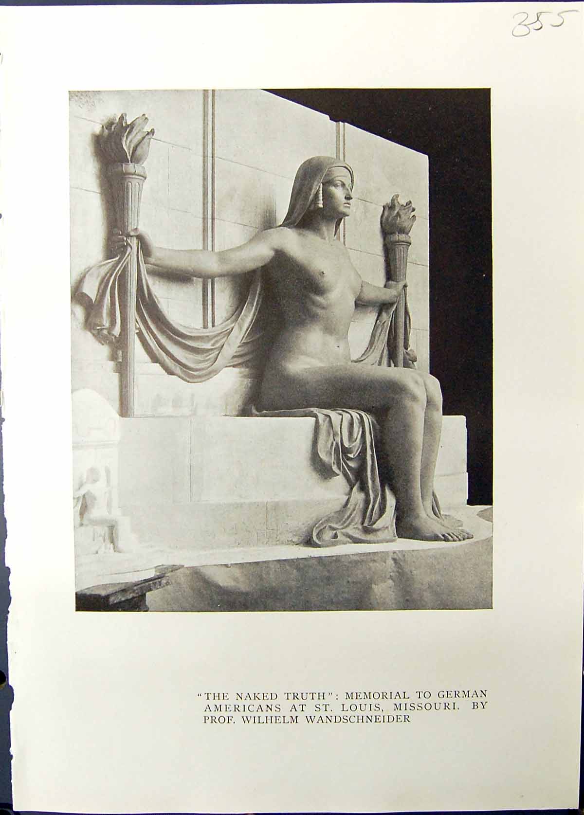 Old Naked Truth Memorial German Americans Louis Missouri Beatrice Wan