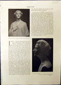 Old Bust Wandschneider Girl Sculpture Aqua Frumerie Bust Studio 1911 20th