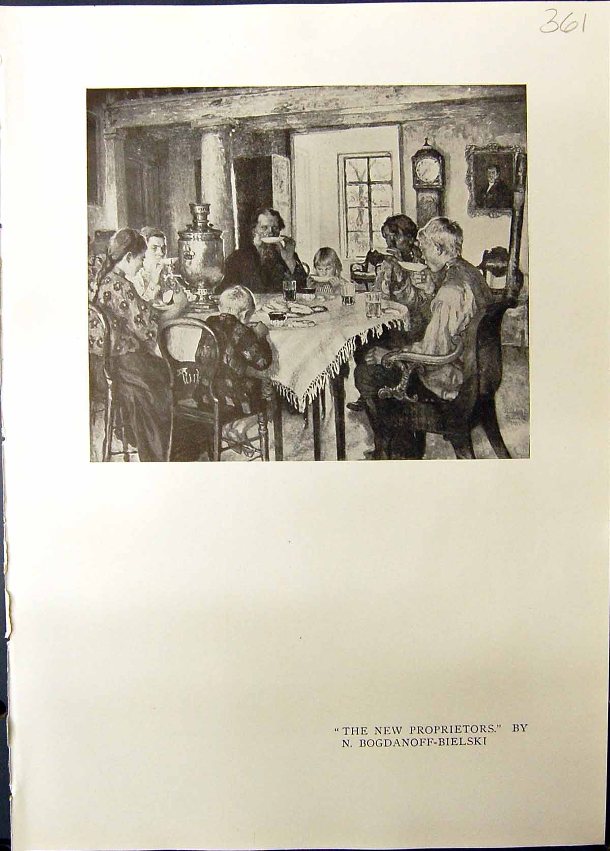 Old Studio 1911 Proprietors Dinner Table Family Bogdanf-Bielski Swans 20th