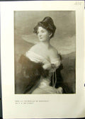 Old Print Beautiful Woman Vicomtesse Fontenoy Romwoman Ablett Studio 1911 20th
