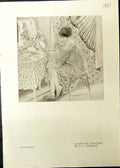 Old 1911 Avant Paraitre Lady Make-Up Mirror Frieseke Horse Launching 20th