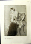 Antique Print Green Shawl Lady Freeman Simmons Gfishes Bayon Copeland Woman