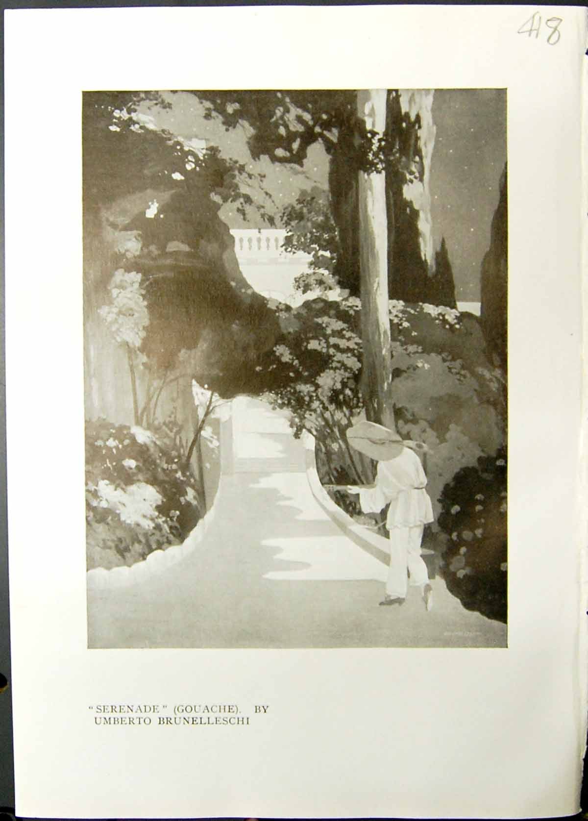 Old Studio 1911 Serenade Romance Umberto Brunelleschi Danseuse Turque 20th
