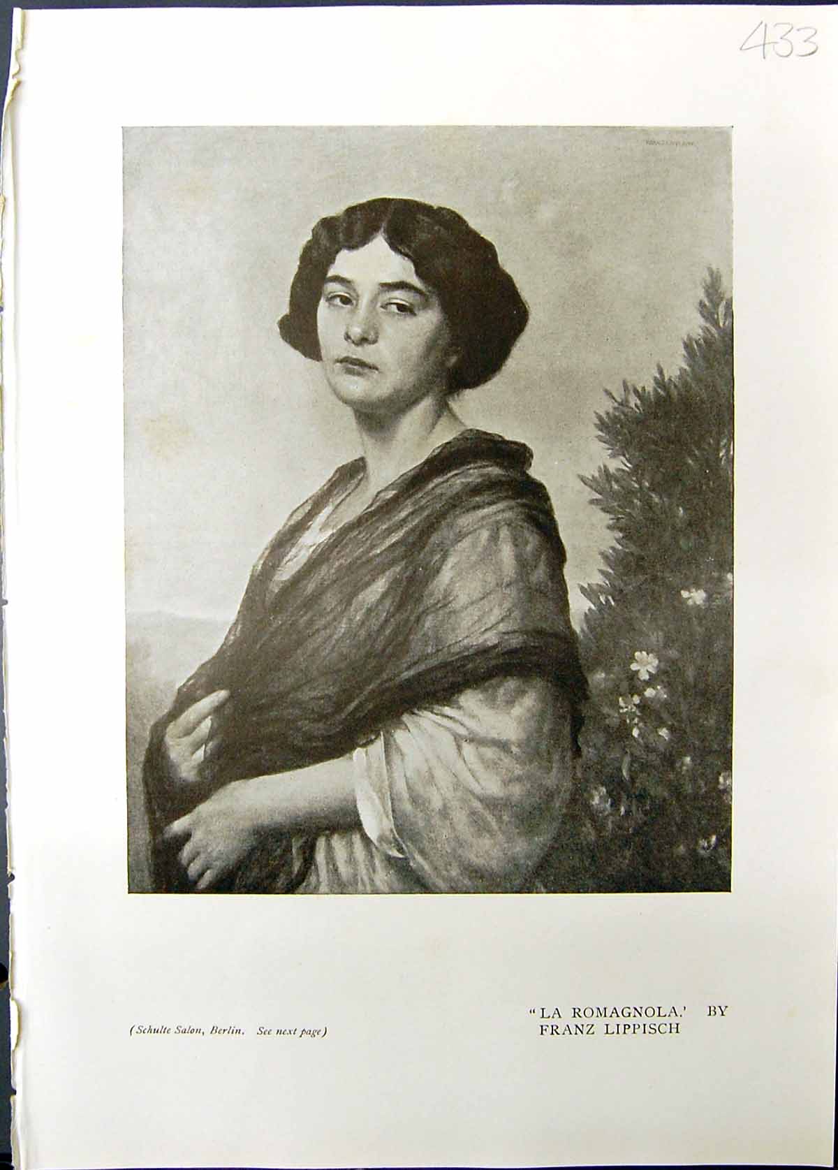 Old Beautiful Woman La Ramagnola Franz Lippisch Studio 1911 Cow Stabl 20th