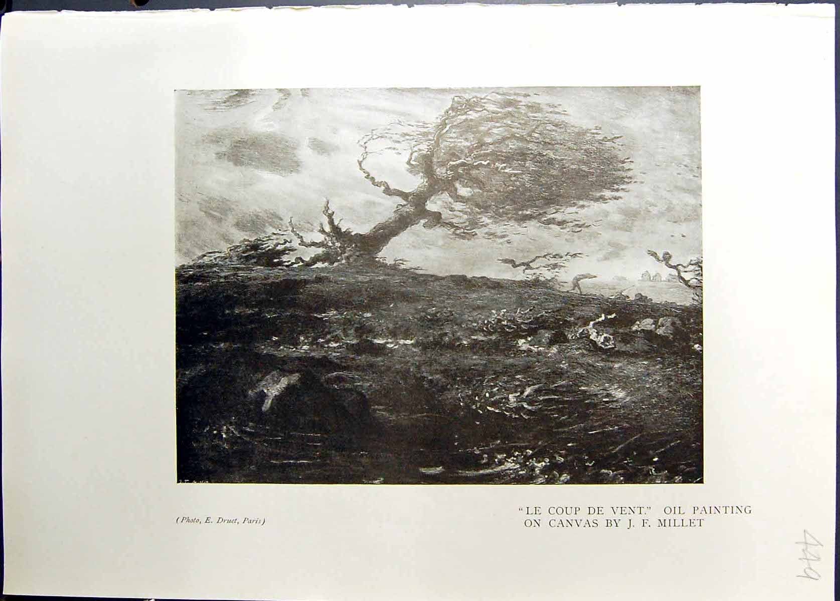Old Repos Travailleurs Workers Studio 1911 Le Coup Vent Storm Trees W 20th