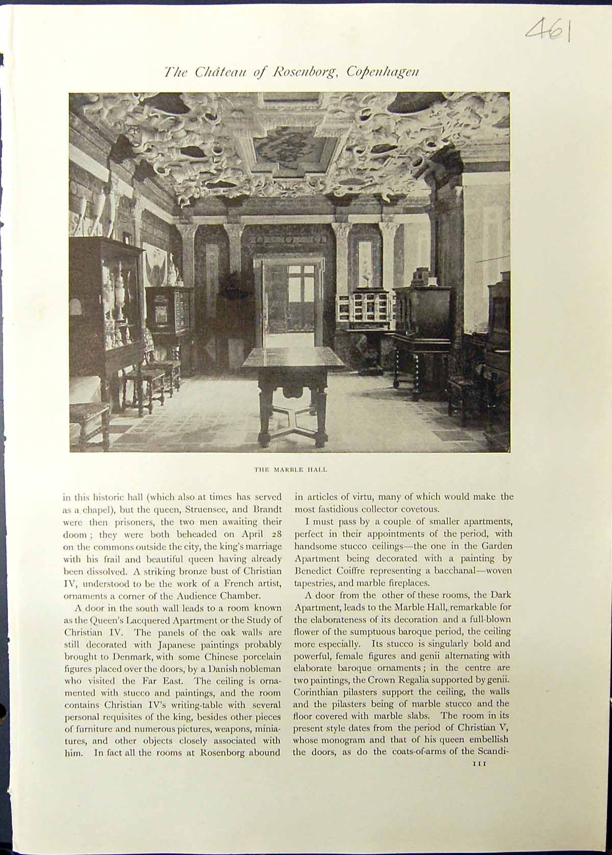 Old Chateau Rosenborg Copenhagen Marble Hall King'S Apartment Studio