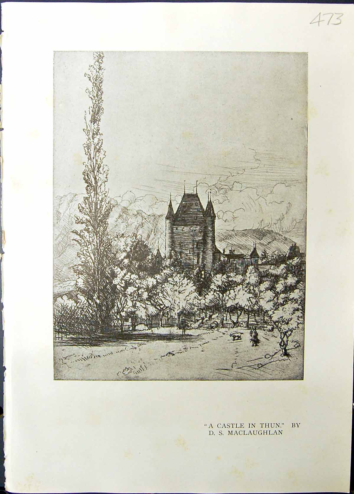 Old Castle Thun Maclaughlan Song Venice Canal Boats Houses Studio 191 20th