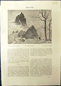 Old 1911 Spring Scene Mountains Armfield Sleep Baby Sleep Mother Crib 20th