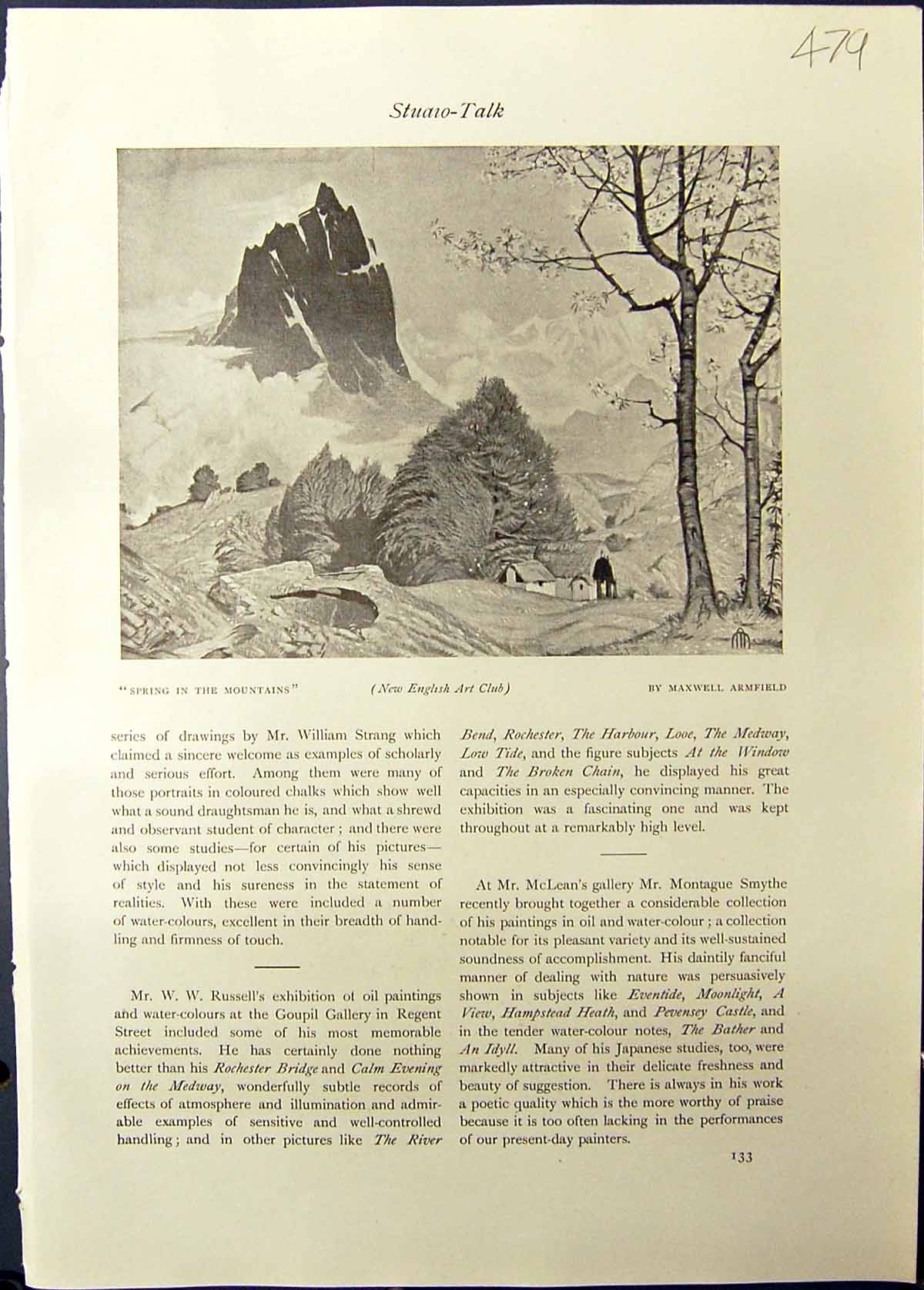 Old 1911 Spring Scene Mountains Armfield Sleep Baby Sleep Mother Crib 20th