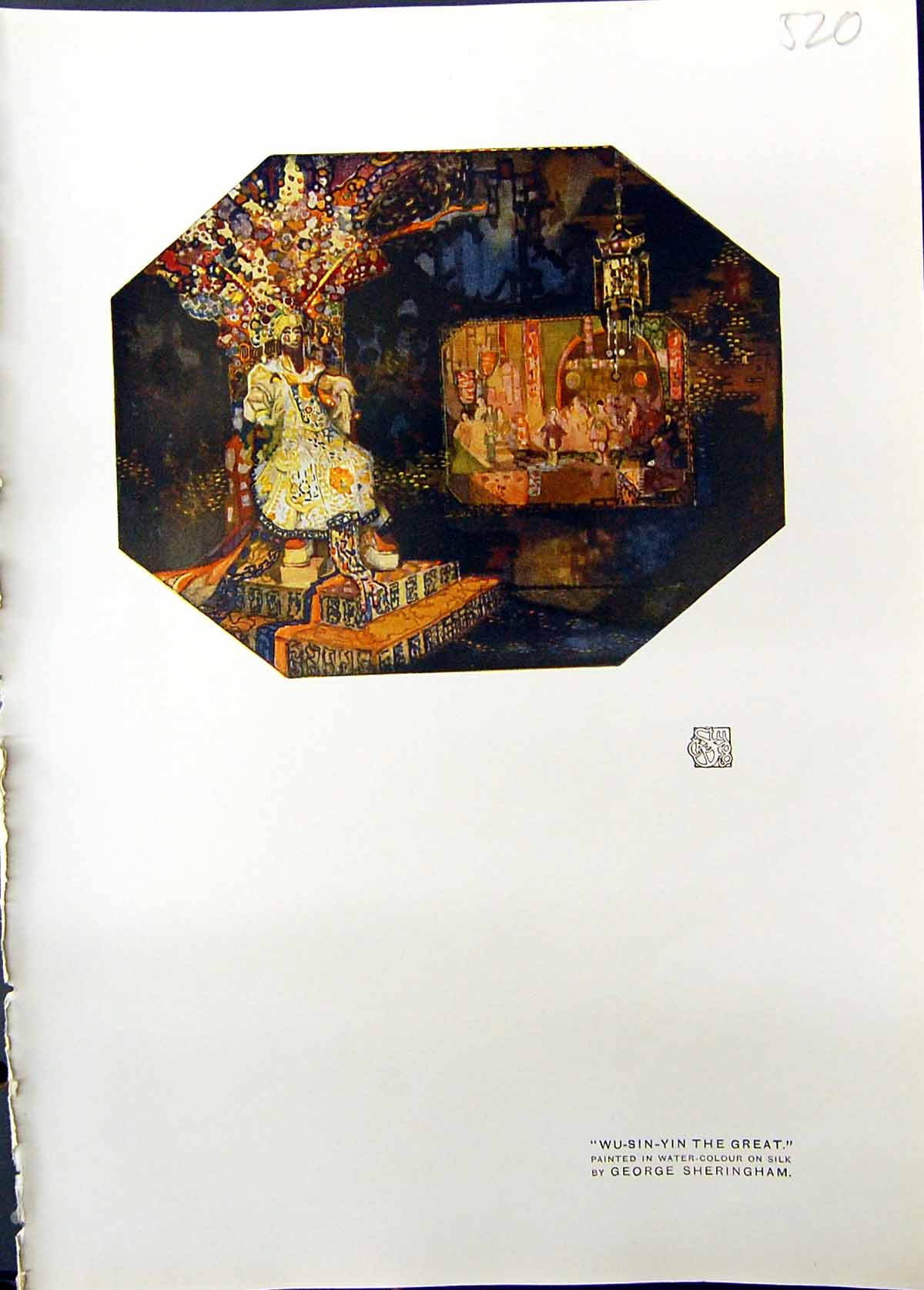 Old Print Colour Wu-Sin-Yin The Great Silk George Sheringham Studio 1911 20th